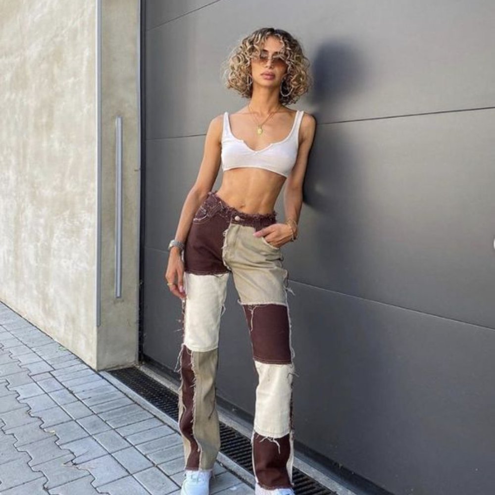 Jaded London patchwork jean dupe